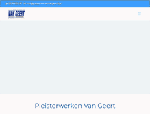 Tablet Screenshot of pleisterwerkenvangeert.be